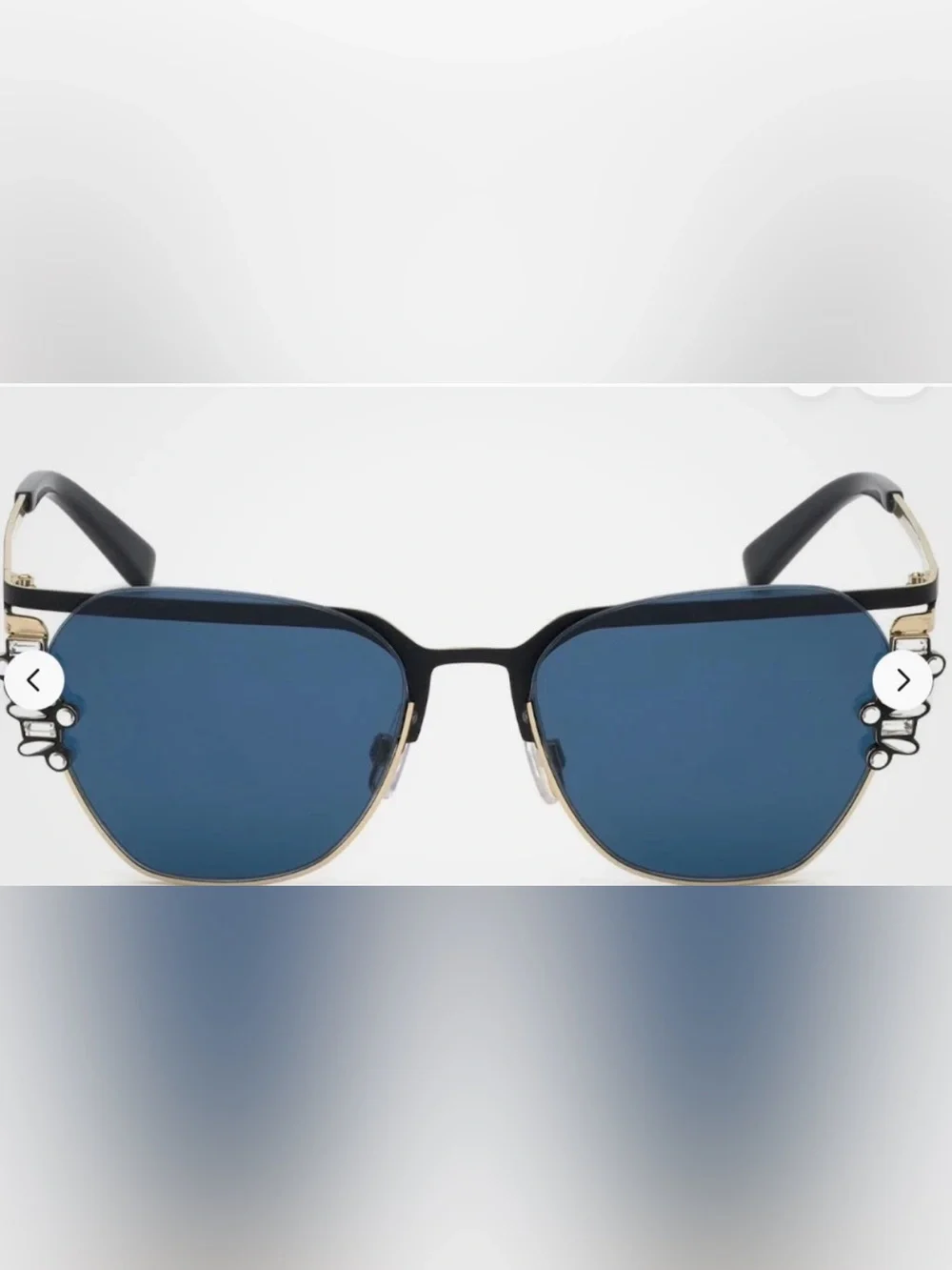 DSQUARED2 Estelle DQ 0300 02V Black Gold Cat Eye Sunglasses Frame 55-18-135